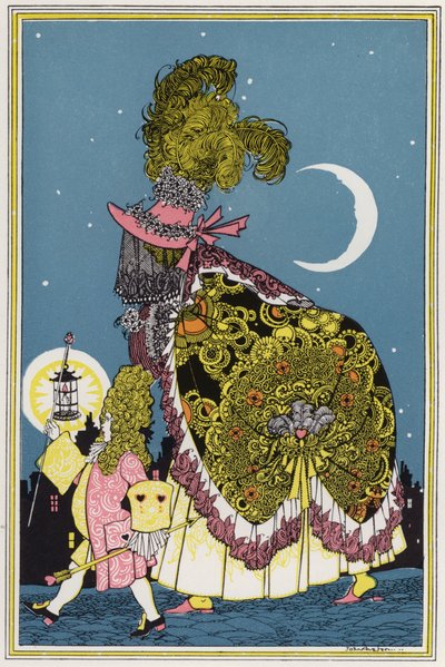 「Rogues In Porcelain」のイラスト、18 世紀の詩集 (カラー リソ) 作： John Austen