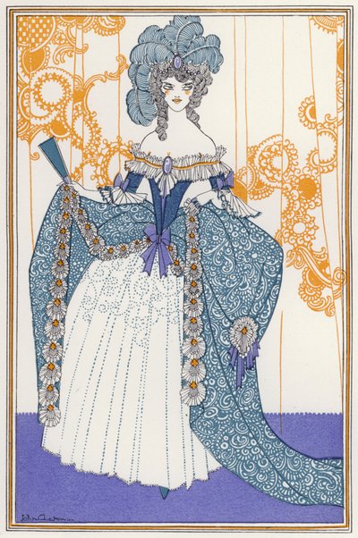 「Rogues In Porcelain」のイラスト、18 世紀の詩集 (カラー リソ) 作： John Austen