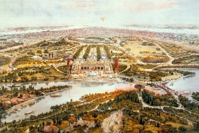 セントラルパーク、夏、南を見る、1865 作： John Bachmann