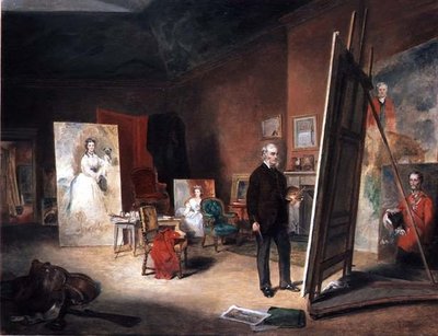 フランシス・グラント卿の肖像（イーゼルにて 作： John Ballantyne