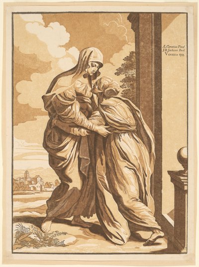 訪問 作： John Baptist Jackson, after Annibale Carracci