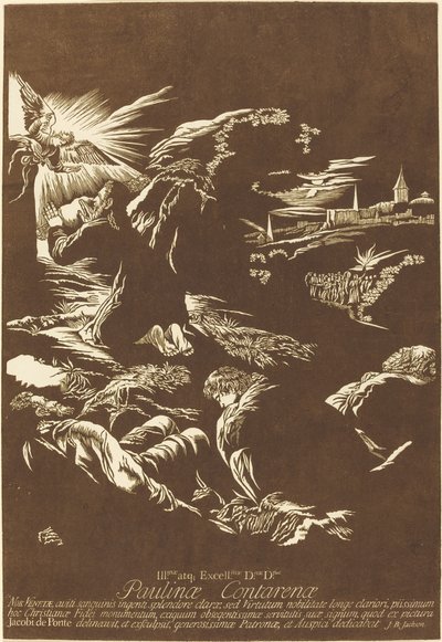 オリーブ山のキリスト 作： John Baptist Jackson after Jacopo Bassano