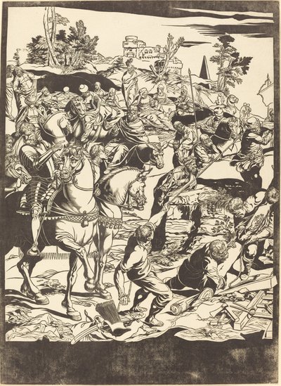 はりつけ[左図] 作： John Baptist Jackson after Jacopo Tintoretto
