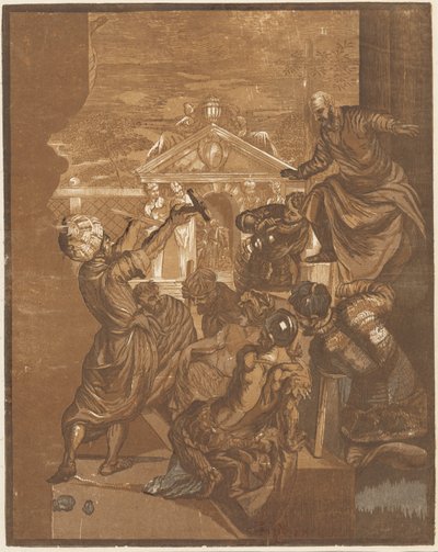 聖マルコの奇跡（右側） 作： John Baptist Jackson after Jacopo Tintoretto