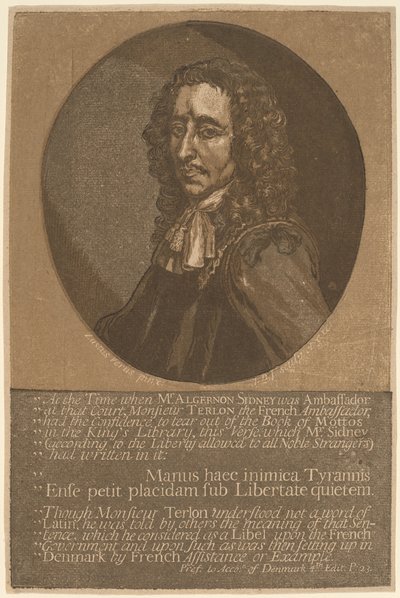 アルジャーノン・シドニー 作： John Baptist Jackson, after Justus van Verus