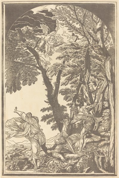 殉教者聖ペテロの死 作： John Baptist Jackson after Titian