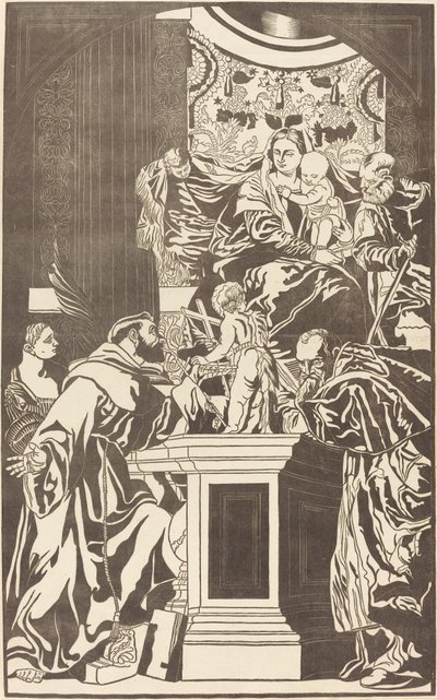 聖家族と四聖人 作： John Baptist Jackson after Veronese