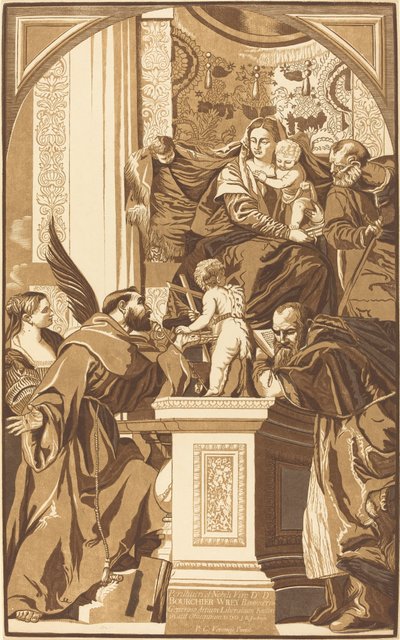 聖家族と四聖人 作： John Baptist Jackson after Veronese