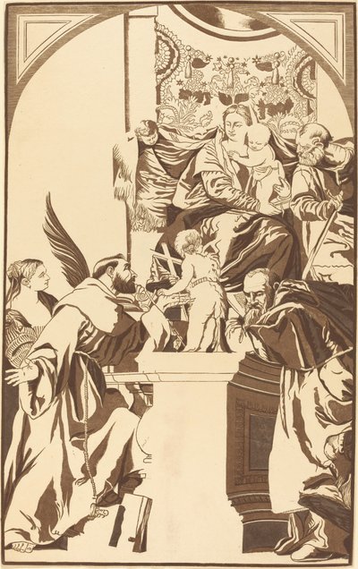 聖家族と四聖人 作： John Baptist Jackson after Veronese