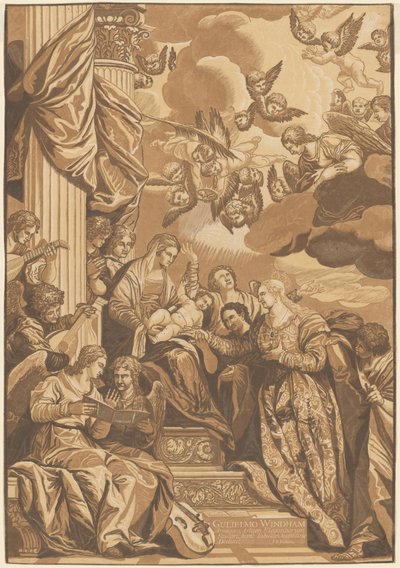 聖カタリナの神秘的な結婚 作： John Baptist Jackson, after Veronese