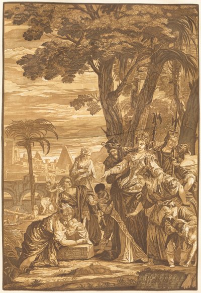 モーセの発見 作： John Baptist Jackson after Veronese