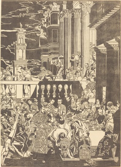 カナの婚礼[右図] 作： John Baptist Jackson after Veronese