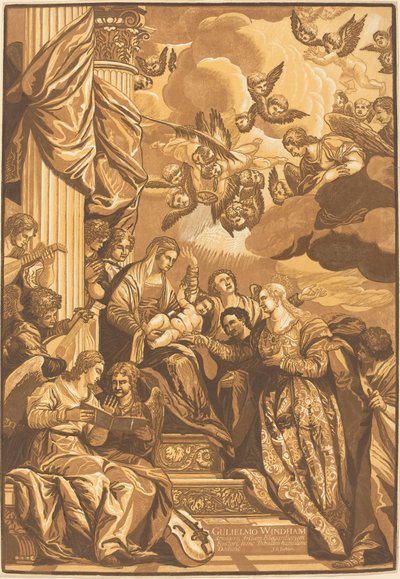 聖カタリナの神秘的な結婚 作： John Baptist Jackson after Veronese