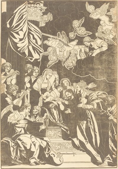 聖カタリナの神秘的な結婚 作： John Baptist Jackson after Veronese