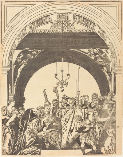 神殿での奉献（割礼） 作： John Baptist Jackson after Veronese
