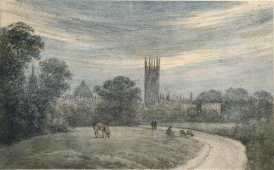 1790 年 7 月 16 日の記憶から、ロンドンからオックスフォードへの入り口 作： John Baptist Malchair
