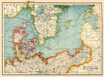 バルト海とその接近、第一次世界大戦、c1915、c1920。 作： John Bartholomew and Son