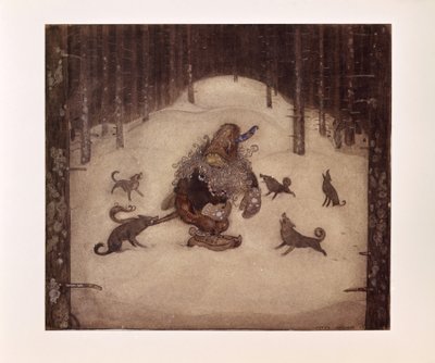 ジョン・バウアー『トロールとオオカミ』 作： John Bauer