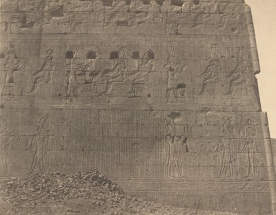 エドフ-東洋の顔の彫刻と碑文、1854年。 作： John Beasley Greene