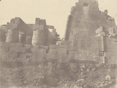 カルナック、列柱室、北壁、外壁、1番ビス] [Karnac, Hypostyle Hall, North Wall, External Face, N°1 bis]. 作： John Beasley Greene