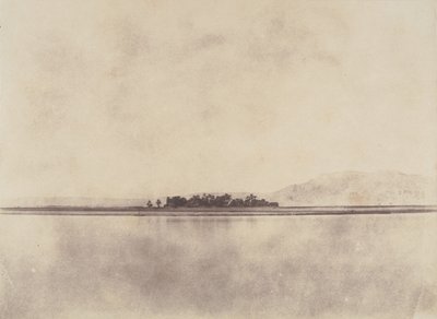 テバンの丘の前のナイル川（1853-54年）。 作： John Beasley Greene