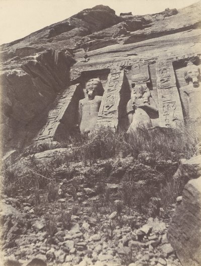 イブサンブール。 Spéosd&39;Hathor、ファサードの左側 作： John Beasly Greene