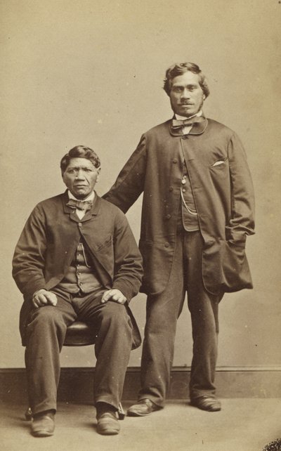 タケレイとハピマナ、1863年頃（アルブメンプリント） 作： John Beattie
