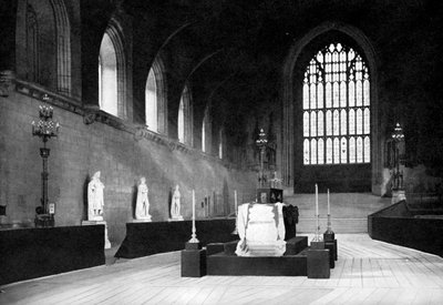 ウィリアムグラッドストーン州にある、ロンドンのウェストミンスターホール、1898年1905年。 作： John Benjamin Stone