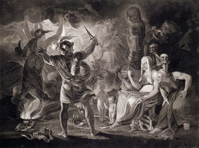 マクベス、3 人の魔女とヘカテ、1805 年 作： John Boydell