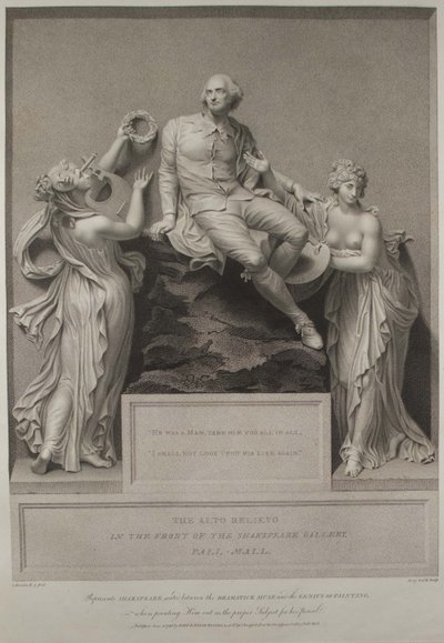 文学のミューズと絵画の天才とシェイクスピア、1803 作： John Boydell