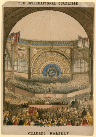 チャールズダルベールによるインターナショナルカドリーユ、初日、1862年5月1日 作： John Brandard