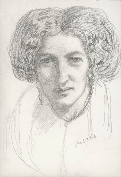 女性の頭像と肩像 作： John Brett