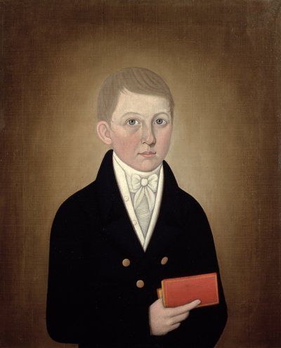 本を持っている少年、1810年頃 作： John Brewster