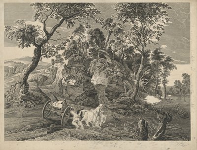 ワゴンのある風景 作： John Browne after Sir Peter Paul Rubens