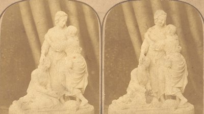 英国の彫像の初期のステレオグラフ ビューのペア、1850 年代から 1910 年代 作： John Browning