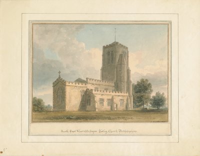 ベッドフォードシャー-コケインハトリー教会、1817 作： John Buckler