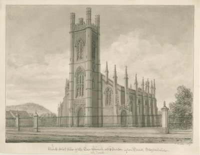 バートンアポントレント-ホーリートリニティ教会：セピア画、1839 作： John Buckler