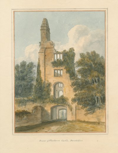 ドーセット-シャーボーン-城の遺跡、1802年 作： John Buckler
