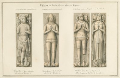エセックス-アールズコルネ教会-作品：セピア画、1824 作： John Buckler