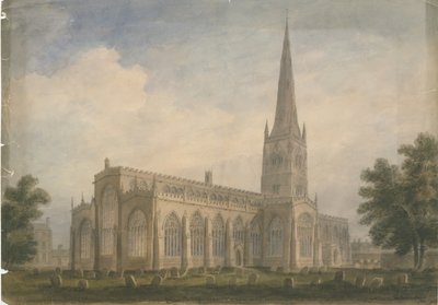 ノッティンガムシャー-ニューアーク教会、1809年 作： John Buckler