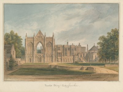 ノッティンガムシャー-ニューステッド修道院、1826年 作： John Buckler