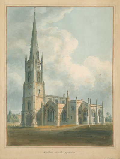 オックスフォードシャー-Bloxham Church、1802 作： John Buckler
