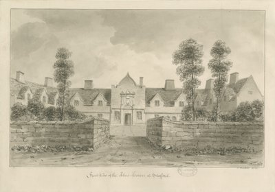 Stafford - Alms Houses: sepia drawing 作： John Buckler