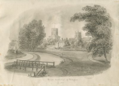 Stafford - South East View: Sepia Drawing 作： John Buckler