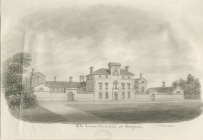 Stafford - Union Workhouse: Sepia drawing 作： John Buckler