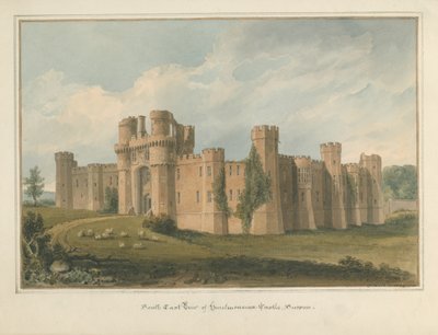 サセックス-ハーストモンスー城、1824年 作： John Buckler