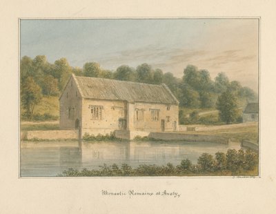 ウィルトシャー-アンスティ-修道院遺跡、1817年 作： John Buckler