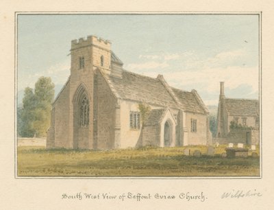 Wiltshire - Teffont Evias Church 作： John Buckler
