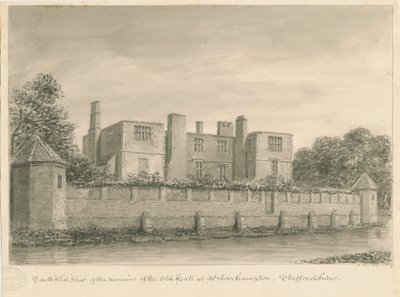 ウルバーハンプトン-オールドホール：セピア画、1837 作： John Buckler