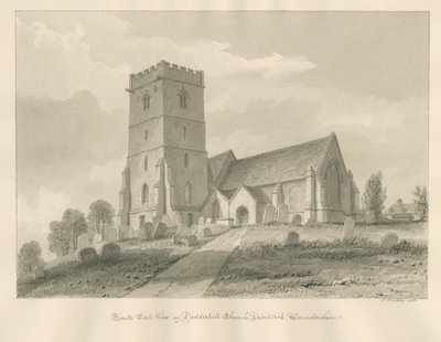 Worcestershire - Droitwich - Dodderhill Church: sepia drawing 作： John Buckler